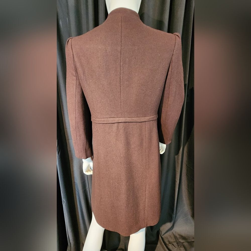 Marc Jacob's Vintage Brown wool Toggle Dress Coat with Standing collar - Picture 10 of 16
